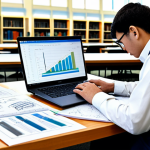 A focused adult textile engineering student, fully clothed in modest professional attire, diligently studying at a clean wooden desk in a modern university library. Books on advanced textile science, engineering schematics, and neat notes are spread out. A laptop displays complex diagrams of fiber structures. The student is immersed in deep concentration, illustrating dedication to learning. The environment is well-lit with natural light. safe for work, appropriate content, perfect anatomy, correct proportions, natural pose, well-formed hands, proper finger count, natural body proportions, professional photography, high quality, family-friendly.