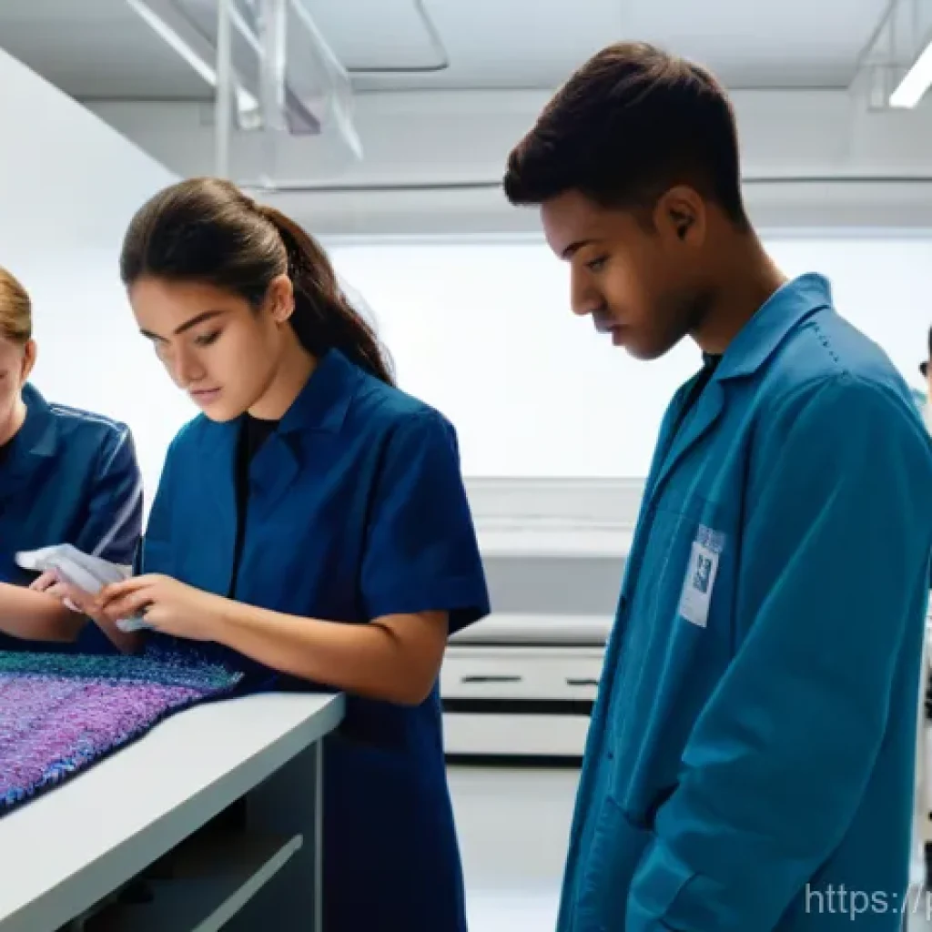 섬유기사 시험 비용 - A vibrant, high-definition image of a diverse group of young university students (male and female) e...