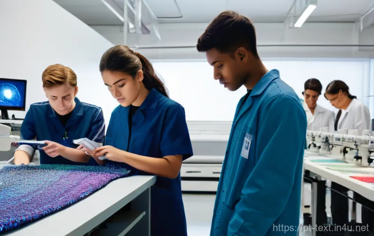 섬유기사 시험 비용 - A vibrant, high-definition image of a diverse group of young university students (male and female) e...