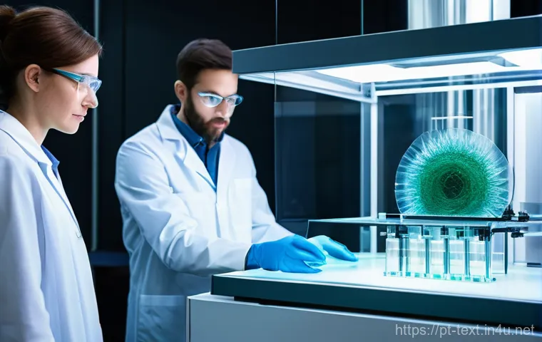 섬유기사와 패션 엔지니어링 - Prompt 1: Futuristic Textile Innovation Lab**