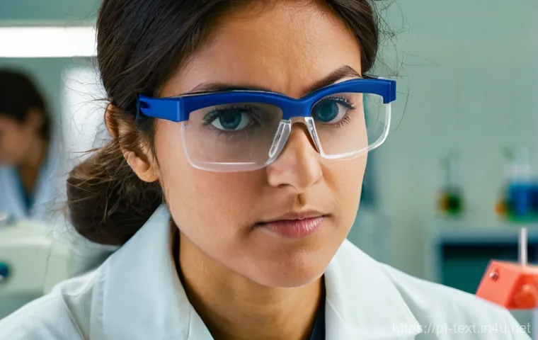 섬유기사 실기시험 대비 방법 - **Prompt:** A focused textile engineer, a woman in her late 20s with short, practical hair, wearing ...