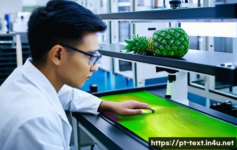 섬유기사와 시험 대비 성공 사례 - **Prompt 1: The Green Revolution in Textile Innovation**
    "A vibrant, brightly lit textile resear...