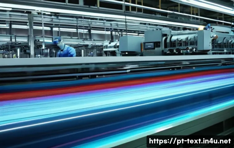 섬유기사와 직무 기술서 작성법 - 0 Textile Production Line**

"A futuristic and highly automated textile manufacturing facility, show...
