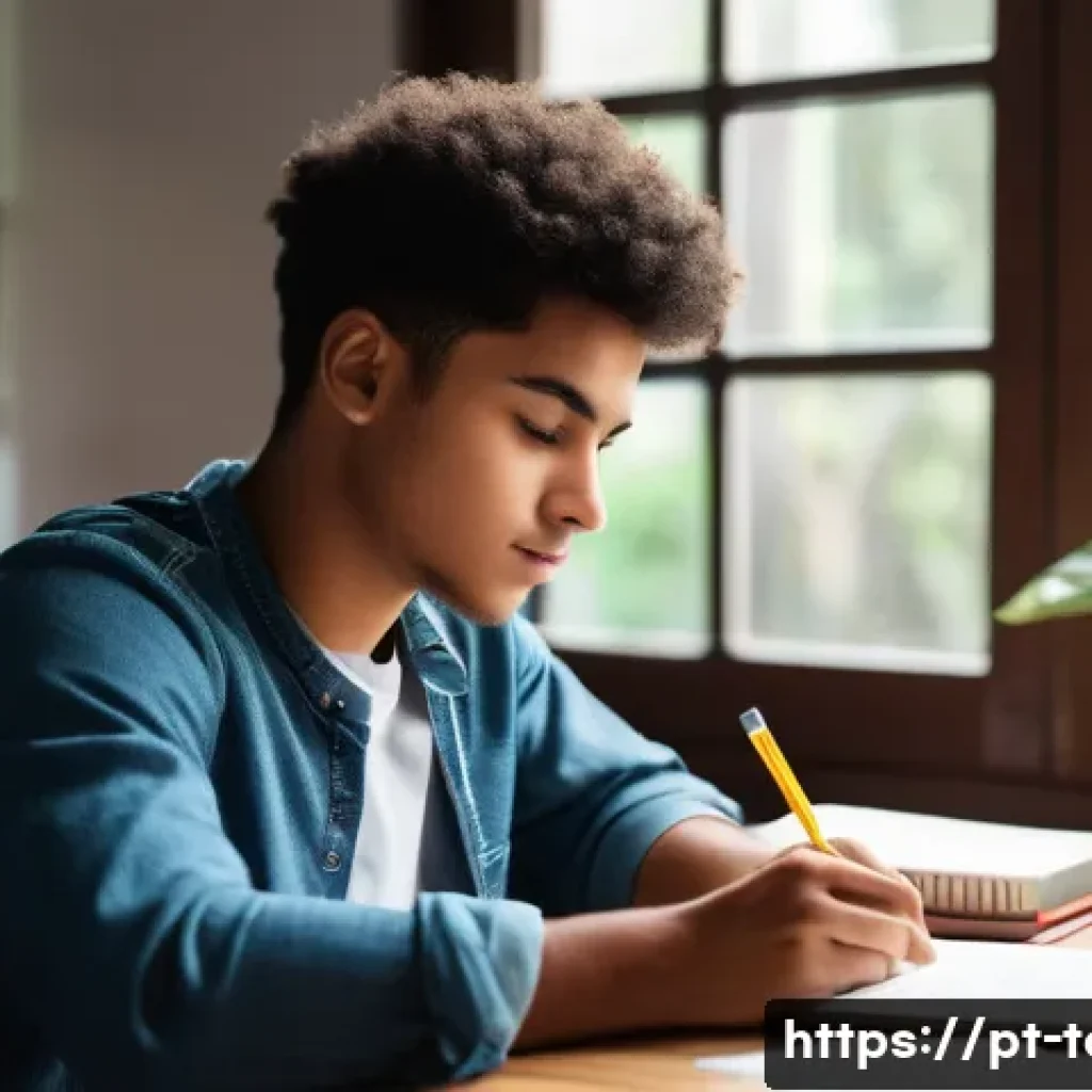 섬유기사 필기시험 대비 방법 - A focused young Brazilian student studying at a wooden desk in a cozy, well-lit room with natural li...