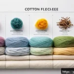 섬유기사와 시험 준비 체크리스트 - A detailed educational infographic-style image showcasing the classification of textile fibers, feat...