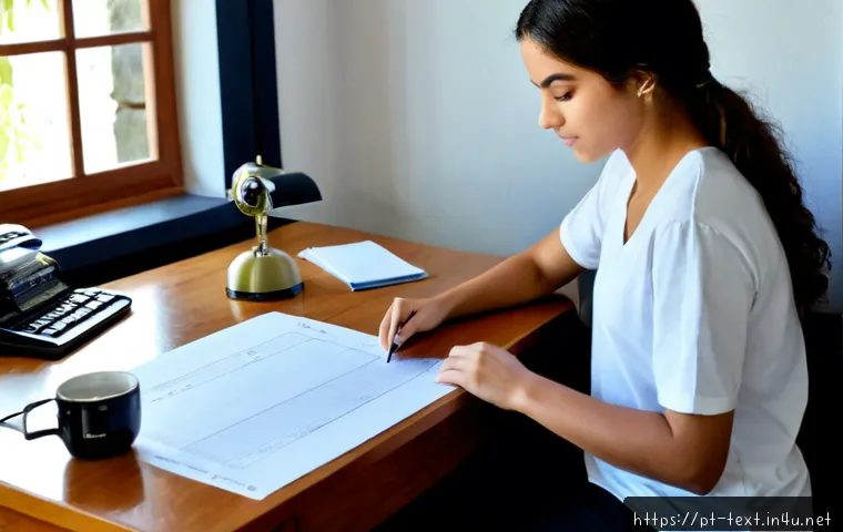 섬유기사 필기시험의 준비 전략 - Photorealistic Brazilian textile engineering student preparing for a written certification exam at a...